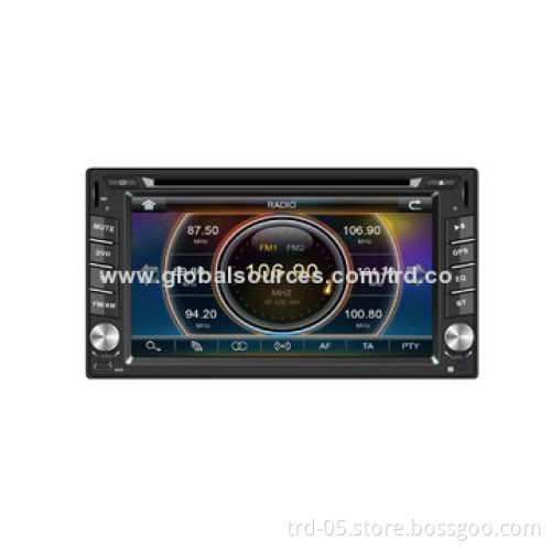 Radio automotive player, support DVD/CD, Bluetooth, rear view function, steel wheel control